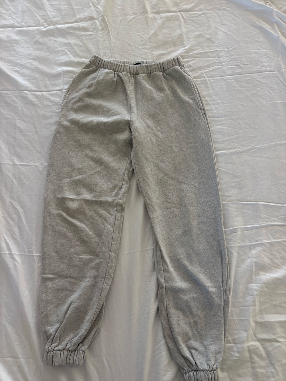 Brandy Melville Light Gray Elastic Waist Sweatpants